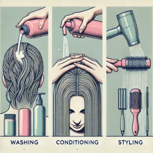 Hair Care Routine: Washing, Conditioning, and Styling